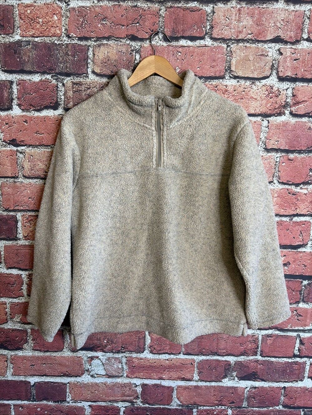 Vintage Cabelas Jacket Mens Large Tan Sherpa Pullover Y2K